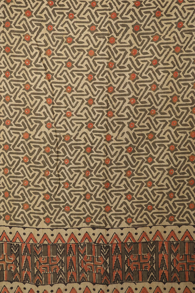 Natural Dye Block Print Cotton Stole