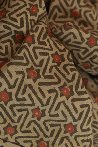 Natural Dye Block Print Cotton Stole