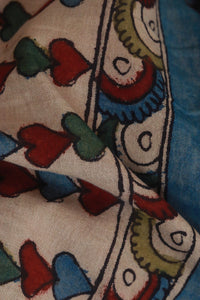 Natural Dye Hand-Painted Kalamkari Cotton Stole