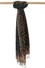 Load image into Gallery viewer, Natural Dye Hand-Painted Kalamkari Cotton Stole