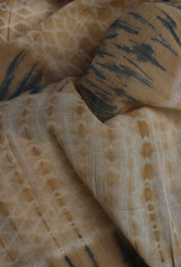 Natural Dye Shibori Cotton Stole