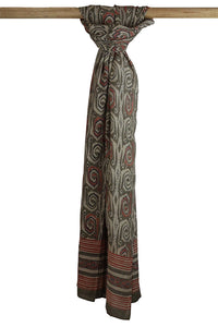 Natural Dye Block Print Cotton Stole