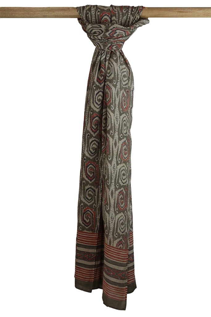 Natural Dye Block Print Cotton Stole