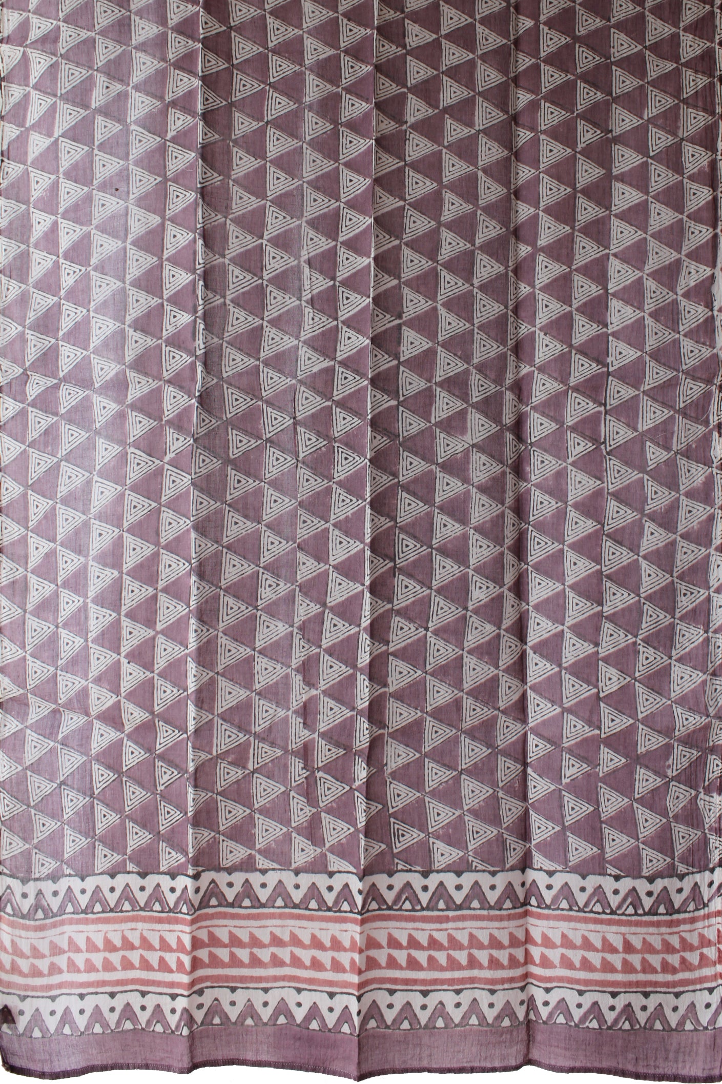 Natural Dye Block Print Cotton Stole