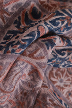 Load image into Gallery viewer, Natural Dye Block Print Linen Stole