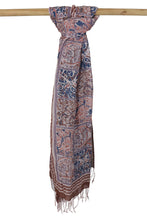 Load image into Gallery viewer, Natural Dye Block Print Linen Stole