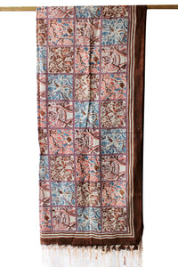 Natural Dye Block Print Cotton x Silk Stole