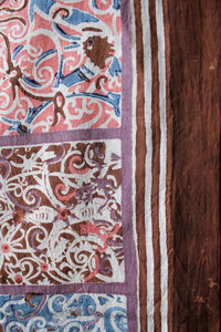 Natural Dye Block Print Cotton x Silk Stole