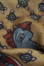 Load image into Gallery viewer, Natural Dye Hand-Painted Kalamkari Silk Dupatta