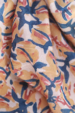 Load image into Gallery viewer, Natural Dye Block Print Cotton X Silk Fabric