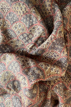 Load image into Gallery viewer, Natural Dye Block Print Silk Fabric