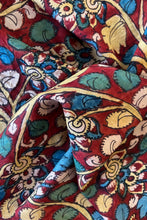 Load image into Gallery viewer, Natural Dye Hand-Painted Kalamkari Silk Fabric