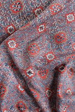 Load image into Gallery viewer, Natural Dye Block Print Mulberry Silk Fabric