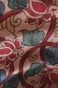 Natural Dye Hand-Painted Kalamkari Cotton x Silk Stole