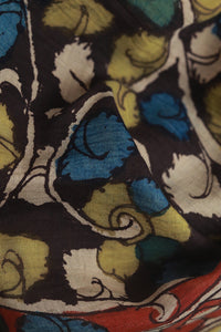 Natural Dye Hand-Painted Kalamkari Cotton x Silk Stole