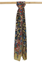 Load image into Gallery viewer, Natural Dye Hand-Painted Kalamkari Cotton x Silk Stole