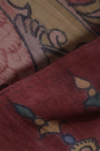 Load image into Gallery viewer, Natural Dye Hand-Painted Kalamkari Cotton x Silk Stole