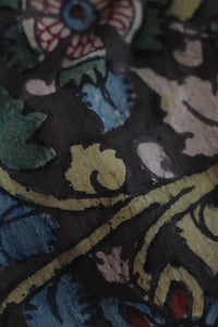 Natural Dye Hand-Painted Kalamkari Silk Stole