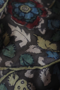Natural Dye Hand-Painted Kalamkari Silk Stole
