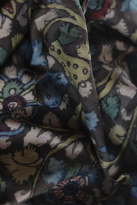 Natural Dye Hand-Painted Kalamkari Silk Stole