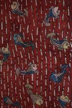 Load image into Gallery viewer, Natural Dye Hand-Painted Kalamkari Silk Stole