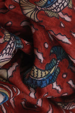 Load image into Gallery viewer, Natural Dye Hand-Painted Kalamkari Silk Stole