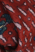 Load image into Gallery viewer, Natural Dye Hand-Painted Kalamkari Silk Stole