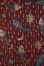 Load image into Gallery viewer, Natural Dye Hand-Painted Kalamkari Silk Stole
