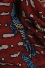 Load image into Gallery viewer, Natural Dye Hand-Painted Kalamkari Silk Stole
