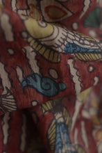 Load image into Gallery viewer, Natural Dye Hand-Painted Kalamkari Silk Stole