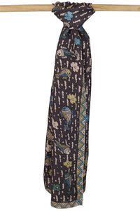 Natural Dye Hand-Painted Kalamkari Silk Stole