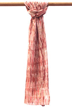 Load image into Gallery viewer, Natural Dye Shibori Cotton x Silk Stole