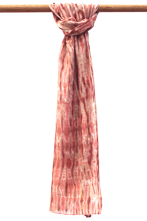 Natural Dye Shibori Cotton x Silk Stole