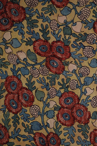 Natural Dye Hand-Painted Kalamkari Silk Stole