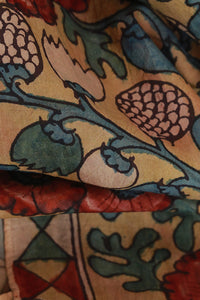 Natural Dye Hand-Painted Kalamkari Silk Stole