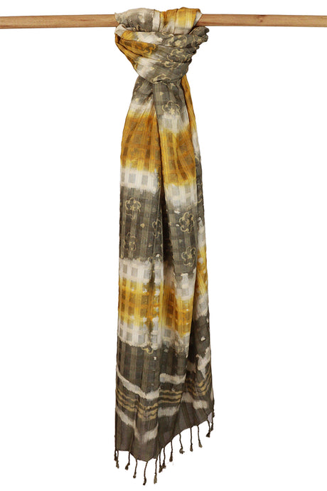 Natural Dye Shibori Silk Dupatta