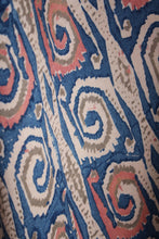 Load image into Gallery viewer, Natural Dye Block Print Tussar Silk x Cotton Fabric