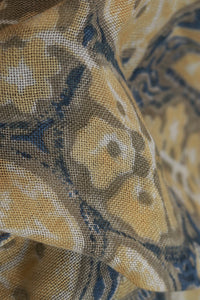 Natural Dye Block Print Cotton x Silk Stole