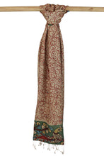 Load image into Gallery viewer, Natural Dye Hand-Painted Kalamkari Silk Stole