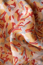 Load image into Gallery viewer, Natural Dye Block Print Cotton x Silk Fabric