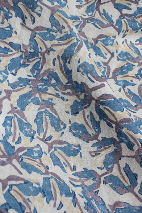 Natural Dye Block Print Cotton Fabric