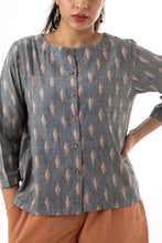Load image into Gallery viewer, Handwoven &#39;ABHA&#39; Ikat Shirt Top