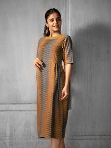 Handwoven Safe Dye Ikat 'QURI' Long Dress