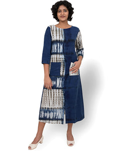 Indigo Sleeved Dress