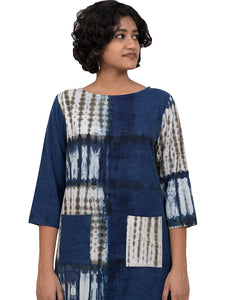 Indigo Sleeved Dress