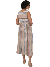 Load image into Gallery viewer, Natural Dye Hand Block Printed &#39;TOUQUES&#39; Sleeveless Long Dress