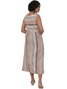 Natural Dye Hand Block Printed 'TOUQUES' Sleeveless Long Dress