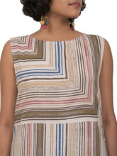 Load image into Gallery viewer, Natural Dye Hand Block Printed &#39;TOUQUES&#39; Sleeveless Long Dress