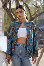 Load image into Gallery viewer, Natural Dyed Hand Painted Kalamkari &#39;DELIGHT&#39; Reversible Jacket