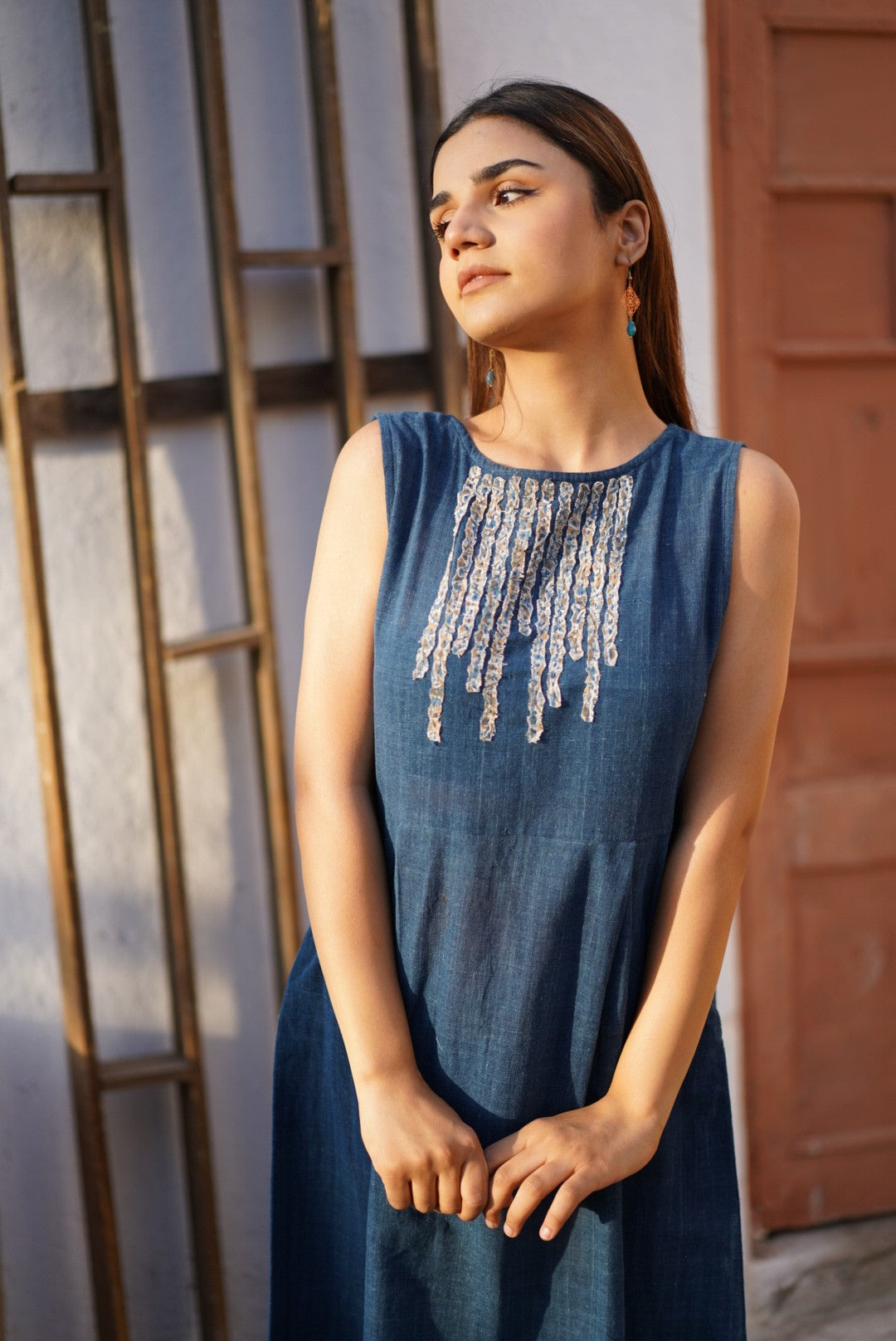 Buy Mehndi Sleeveless Designer Salwar Kameez Online for Women in USA